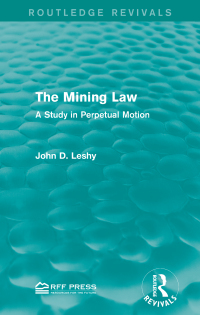 Imagen de portada: The Mining Law 1st edition 9781138951853