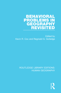 Imagen de portada: Behavioral Problems in Geography Revisited 1st edition 9781138951273