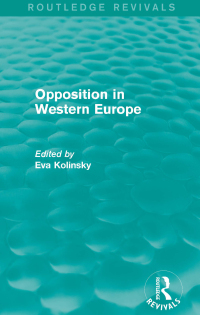 Cover image: Opposition in Western Europe 1st edition 9781138950252