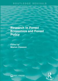 Omslagafbeelding: Research in Forest Economics and Forest Policy 1st edition 9781138949751