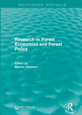 Cover image: Research in Forest Economics and Forest Policy 1st edition 9781138949751