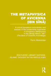 صورة الغلاف: The 'Metaphysica' of Avicenna (ibn Sīnā) 1st edition 9781138942493
