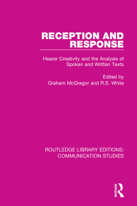 Imagen de portada: Reception and Response 1st edition 9781138959576