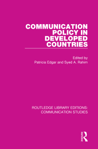 Cover image: Communication Policy in Developed Countries 1st edition 9781138944985