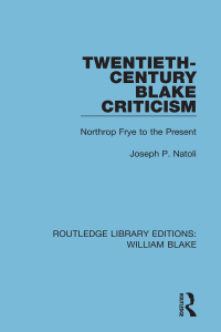Cover image: Twentieth-Century Blake Criticism 1st edition 9781138939141