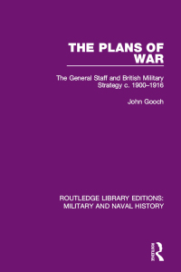 Imagen de portada: The Plans of War 1st edition 9781138934924