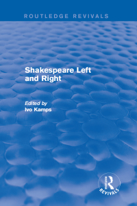 Imagen de portada: Shakespeare Left and Right 1st edition 9781138932753