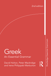 Cover image: Greek: An Essential Grammar of the Modern Language 2nd edition 9781138930674