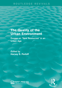 Cover image: The Quality of the Urban Environment 1st edition 9781138930360