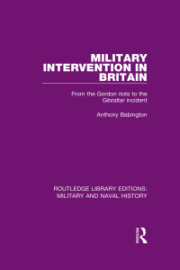 Cover image: Military Intervention in Britain 1st edition 9781138930254