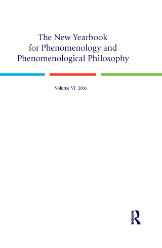 Cover image: The New Yearbook for Phenomenology and Phenomenological Philosophy 1st edition 9780970167965