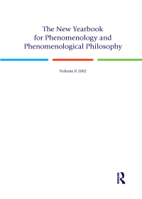 صورة الغلاف: The New Yearbook for Phenomenology and Phenomenological Philosophy 1st edition 9780970167927