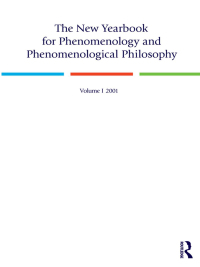 Cover image: The New Yearbook for Phenomenology and Phenomenological Philosophy 1st edition 9780970167910
