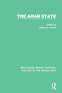 Omslagafbeelding: The Arab State 1st edition 9781138923171