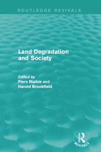 Cover image: Land Degradation and Society 1st edition 9781138923072