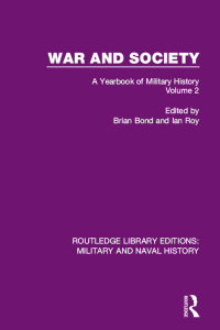 Imagen de portada: War and Society Volume 2 1st edition 9781138921702