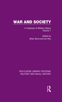 Cover image: War and Society Volume 1 1st edition 9781138921696