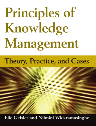 Cover image: Principles of Knowledge Management 1st edition 9780765613226