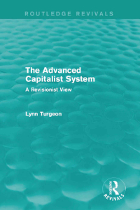 Cover image: The Advanced Capitalist System (Routledge Revivals) 1st edition 9781138919310