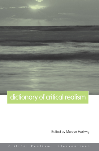Imagen de portada: Dictionary of Critical Realism 1st edition 9781032031682