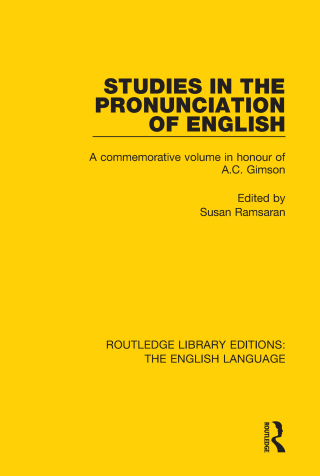 Cover image: Studies in the Pronunciation of English 1st edition 9781138918450