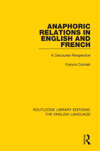 Immagine di copertina: Anaphoric Relations in English and French 1st edition 9781138918276