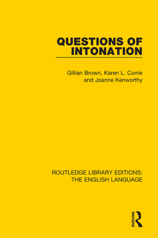 صورة الغلاف: Questions of Intonation 1st edition 9781138918214