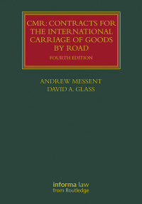 Imagen de portada: CMR: Contracts for the International Carriage of Goods by Road 4th edition 9780367736033