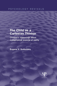Cover image: The Child as a Cartesian Thinker 1st edition 9781138911093