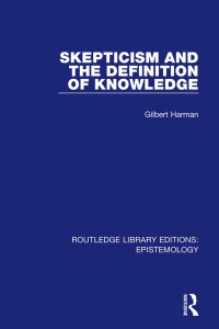 Imagen de portada: Skepticism and the Definition of Knowledge 1st edition 9781138910188