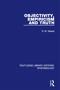 Imagen de portada: Objectivity, Empiricism and Truth 1st edition 9781138908659