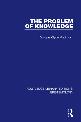 Cover image: The Problem of Knowledge 1st edition 9781138908901