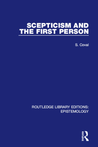 Cover image: Scepticism and the First Person 1st edition 9781138908703