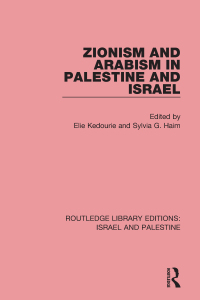 Cover image: Zionism and Arabism in Palestine and Israel 1st edition 9781138905177