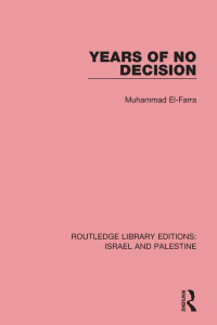 Omslagafbeelding: Years of No Decision 1st edition 9781138907287