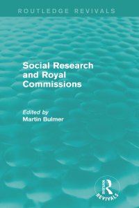 Imagen de portada: Social Research and Royal Commissions (Routledge Revivals) 1st edition 9781138903067
