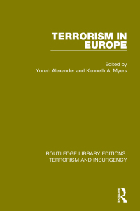 Omslagafbeelding: Terrorism in Europe (RLE: Terrorism & Insurgency) 1st edition 9781138902749