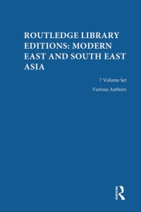 Imagen de portada: Routledge Library Editions: Modern East and South East Asia 1st edition 9781138892583