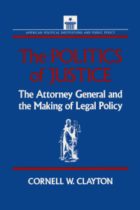 Cover image: The Politics of Justice 1st edition 9781563240188