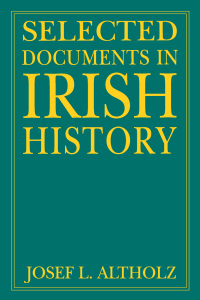 Cover image: Selected Documents in Irish History 1st edition 9780765605412