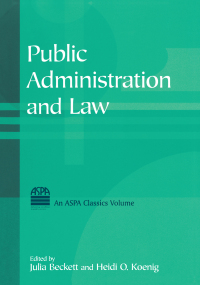 صورة الغلاف: Public Administration and Law 1st edition 9780765615428