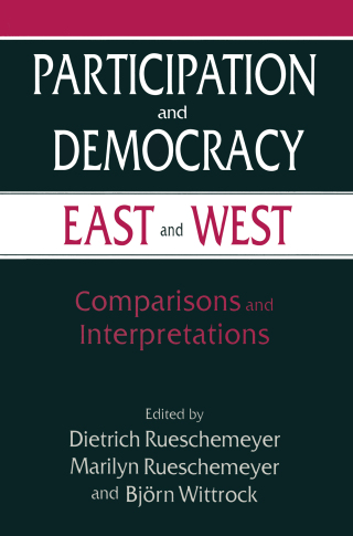 Imagen de portada: Participation and Democracy East and West 1st edition 9780765602299