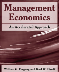 Cover image: Management Economics: An Accelerated Approach 1st edition 9780765617798
