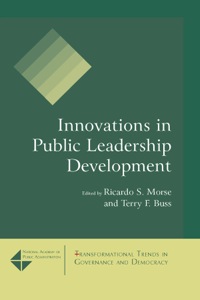 Imagen de portada: Innovations in Public Leadership Development 1st edition 9780765620699