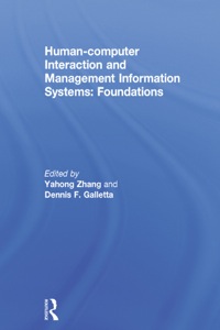 Imagen de portada: Human-computer Interaction and Management Information Systems: Foundations 1st edition 9780765614865