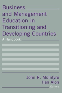 Cover image: Business and Management Education in Transitioning and Developing Countries 1st edition 9780765615046