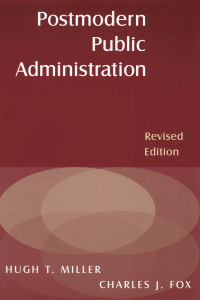 Cover image: Postmodern Public Administration 2nd edition 9780765617040