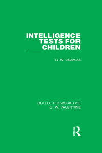 Cover image: Intelligence Tests for Children 1st edition 9781138899469