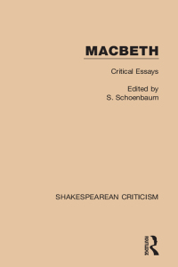 Cover image: Macbeth 1st edition 9781138887756
