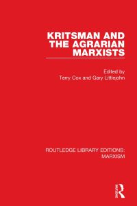Cover image: Kritsman and the Agrarian Marxists 1st edition 9781138890947